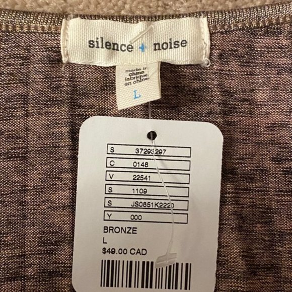 Gold Metallic/Bronze Pleated Tank Top - Picture 2 of 2